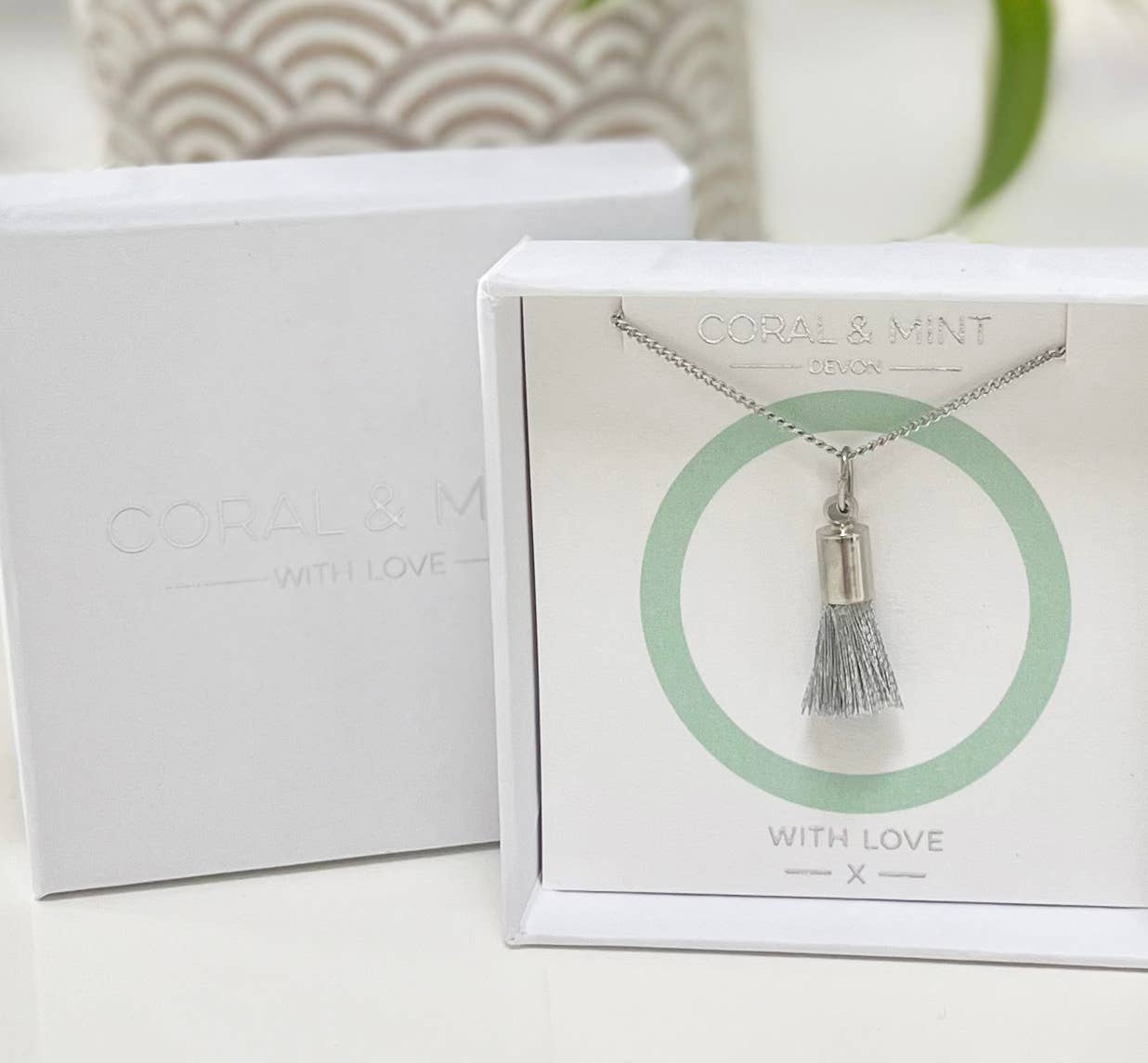 Silver Tassel Charm Necklace