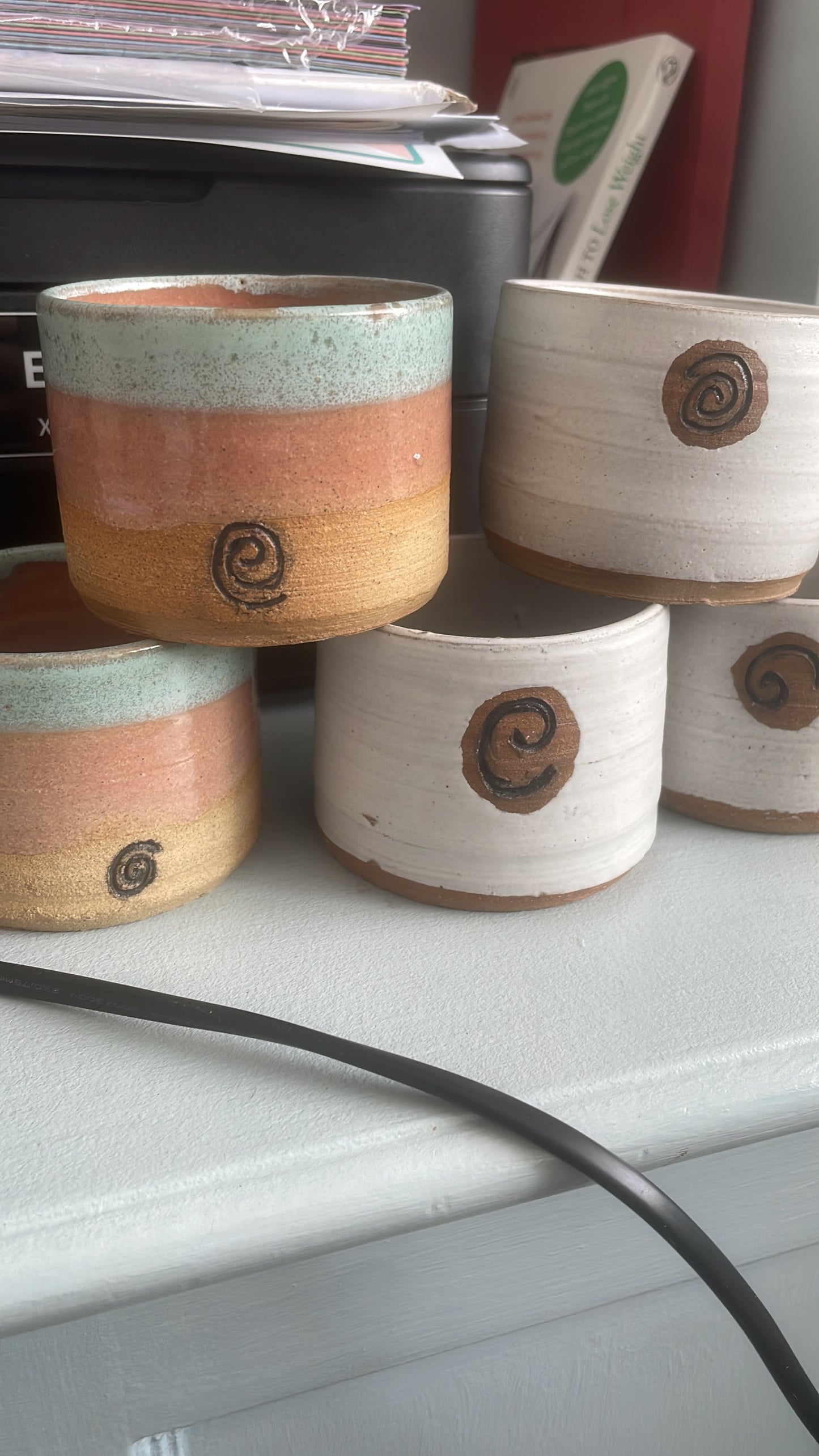 Pottery cups