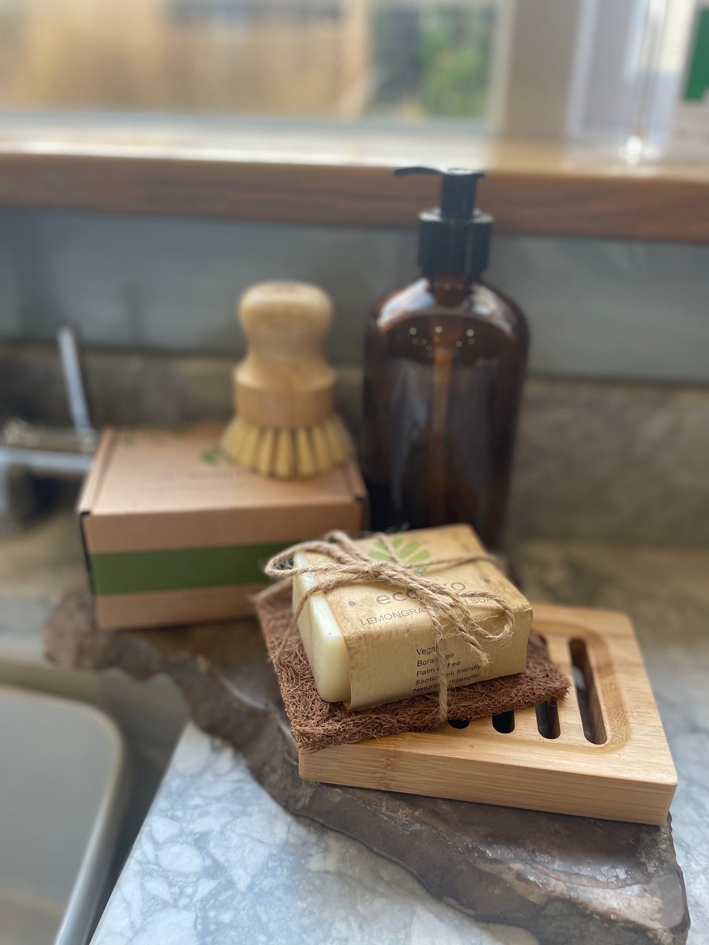 Bamboo soap dish