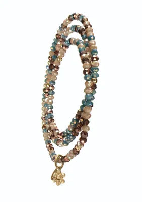 Wrap Around Bracelet/Necklace Navy/Earth