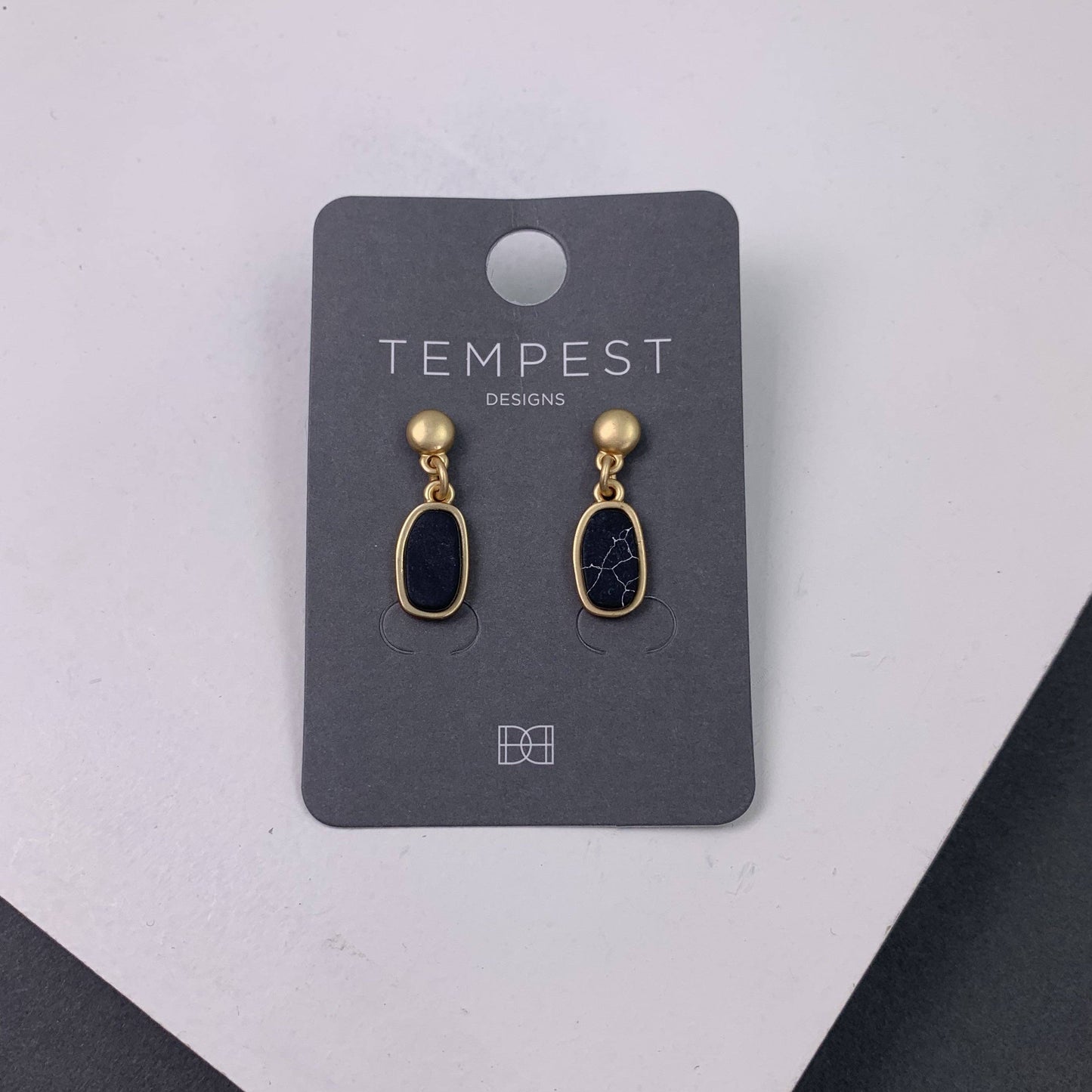 Oval semi precious drops