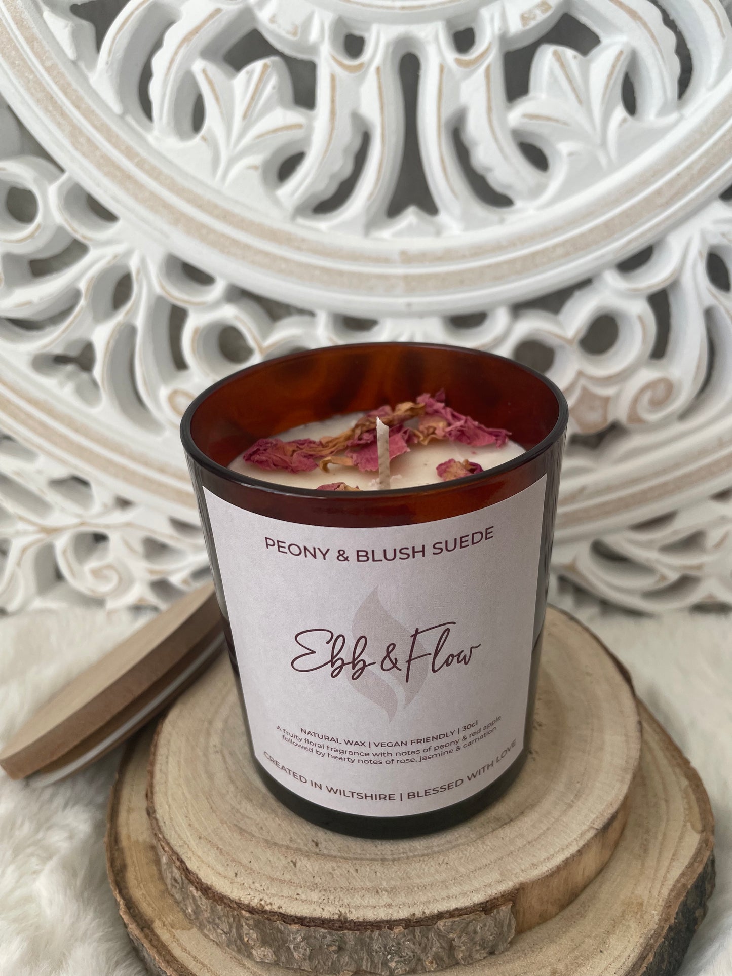 Peony & Blush Suede Candle