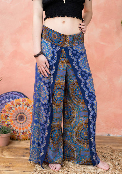 Freesize Mandala Print Wide Leg Trouser