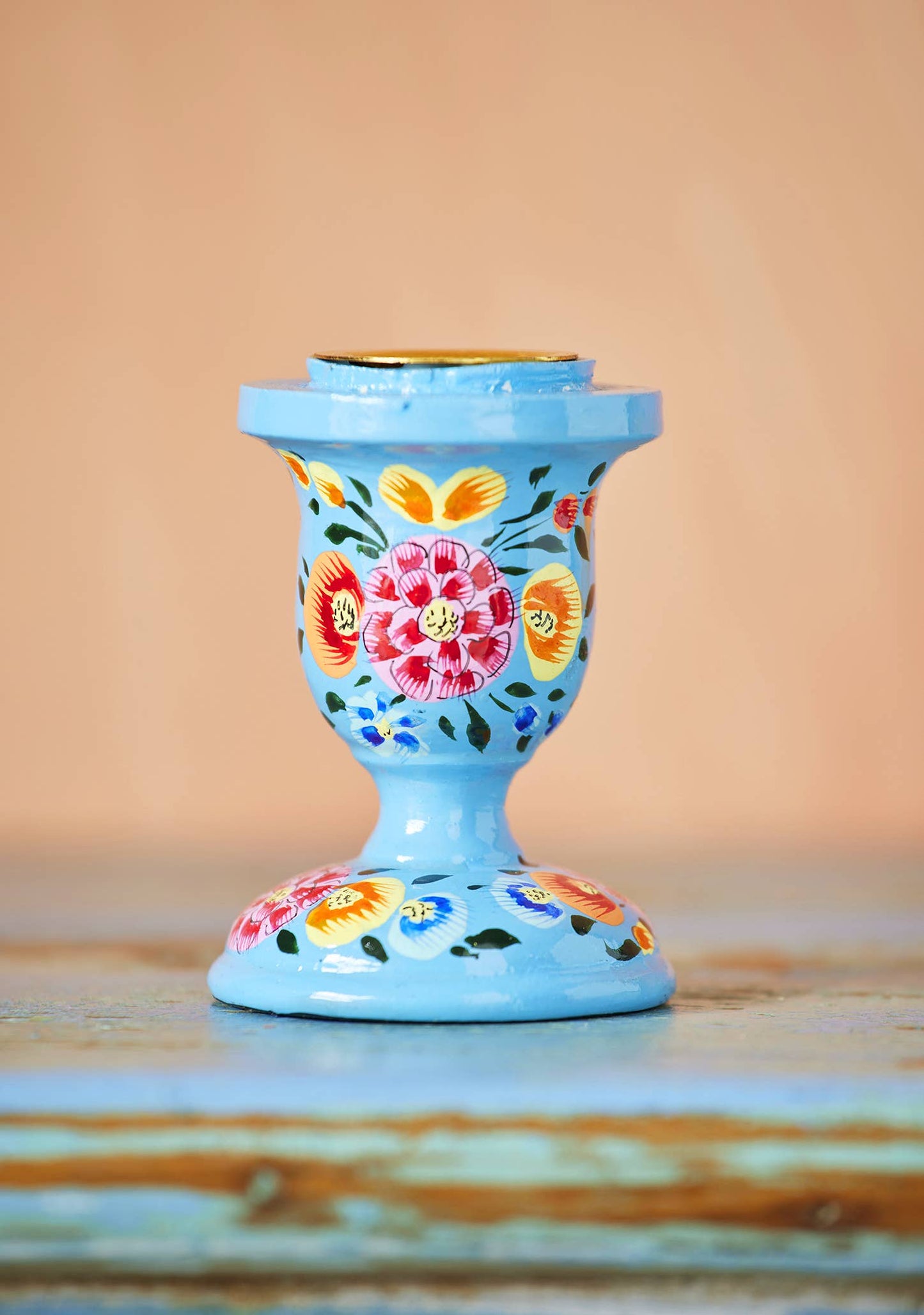 Hand Painted Kashmiri Candlestick