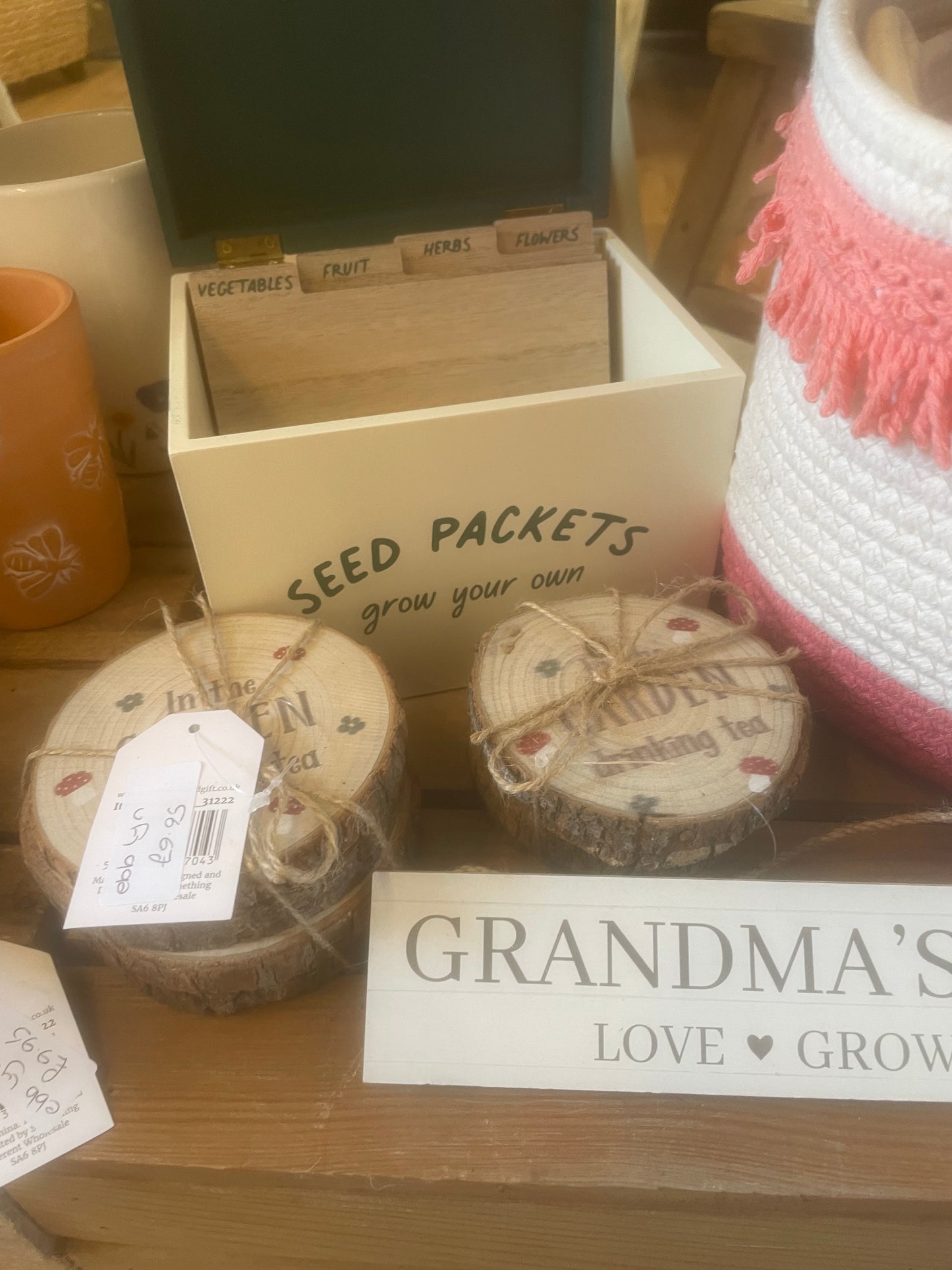 Seed Packet wooden Storage Box