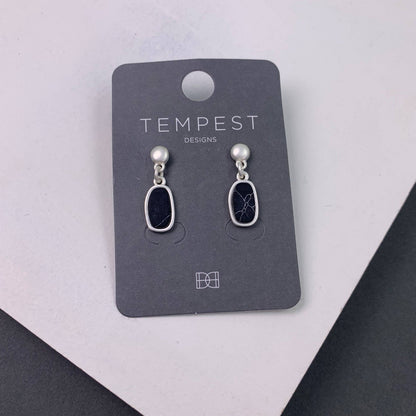 Oval semi precious drops