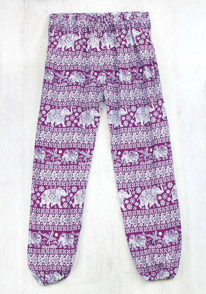 Elephant Print Harem Trouser