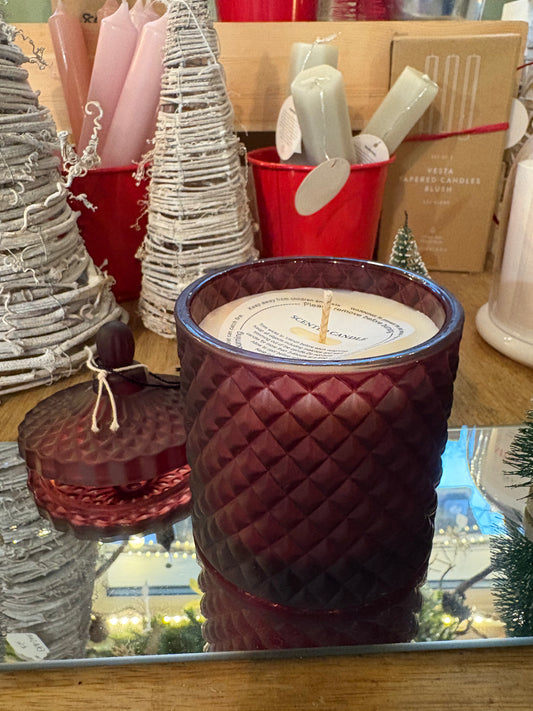 Whiskey Candle 30cl Burgundy Geoglass