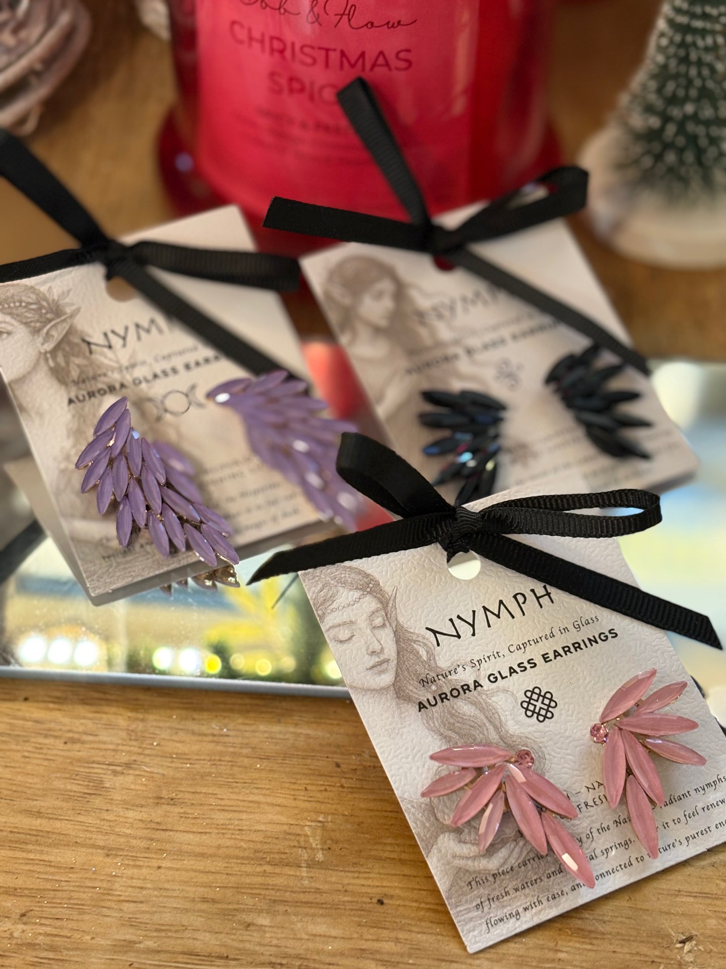 Aurora Glass Angel Wings Earrings