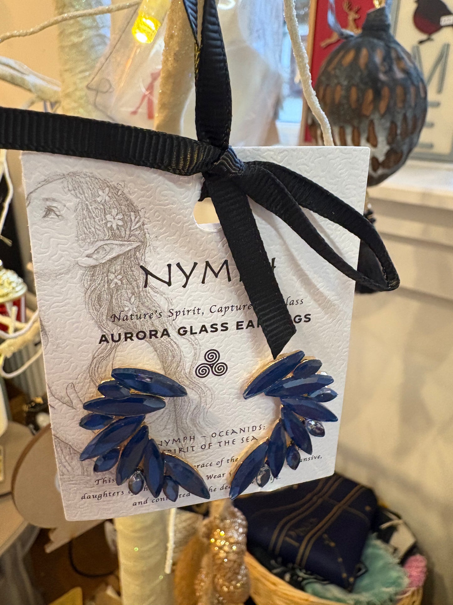 Aurora Glass Angel Wings Earrings