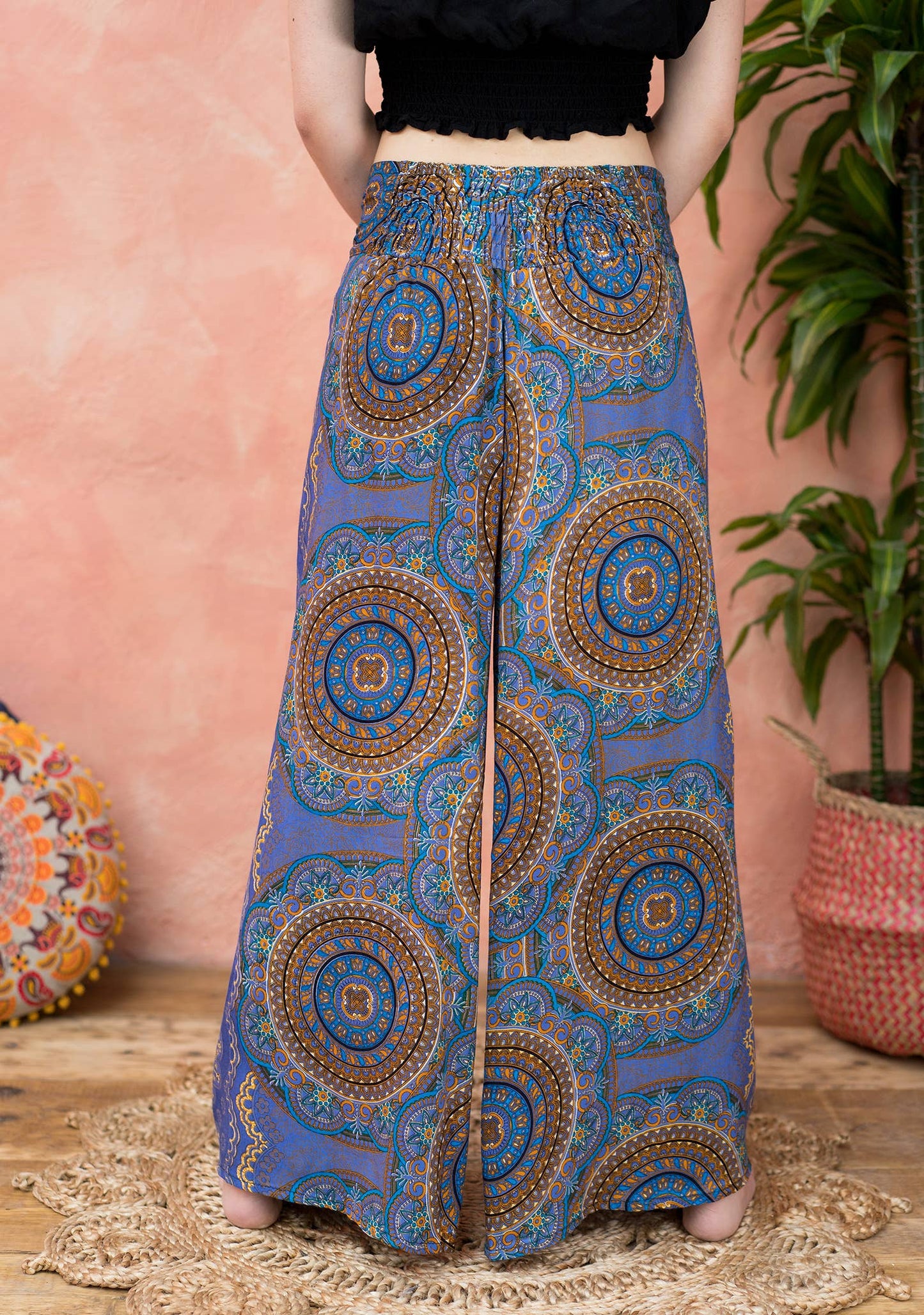 Freesize Mandala Print Wide Leg Trouser