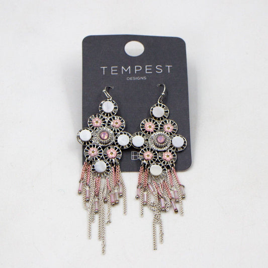 Crystal chandelier boho style earrings