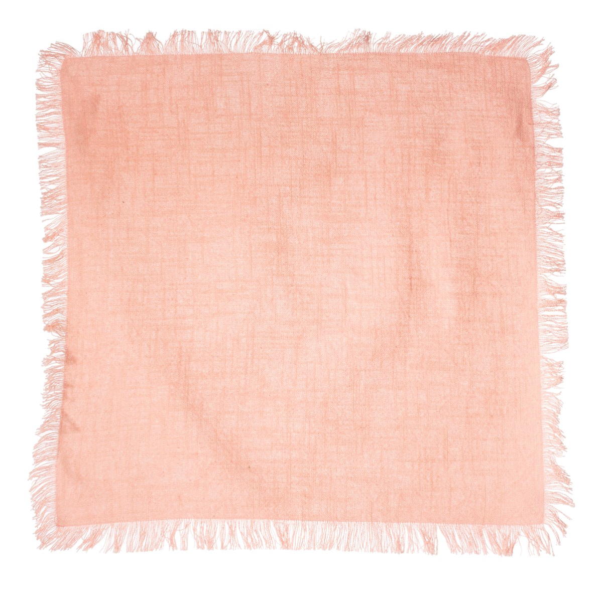 Pink Stonewash Napkins with Fringed Edge - Set of 2