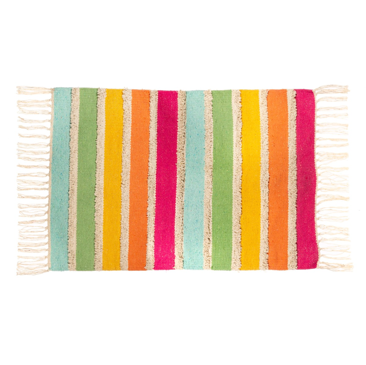 Rainbow Stripe Tufted Rug