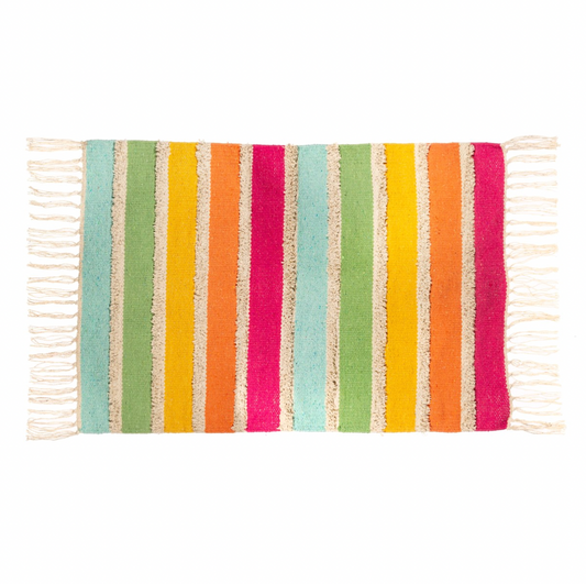 Rainbow Stripe Tufted Rug