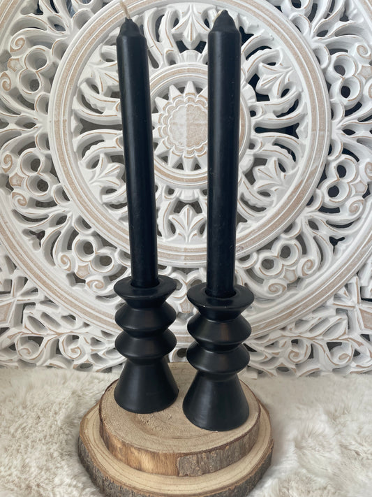 Pair of Black Pillar Candles